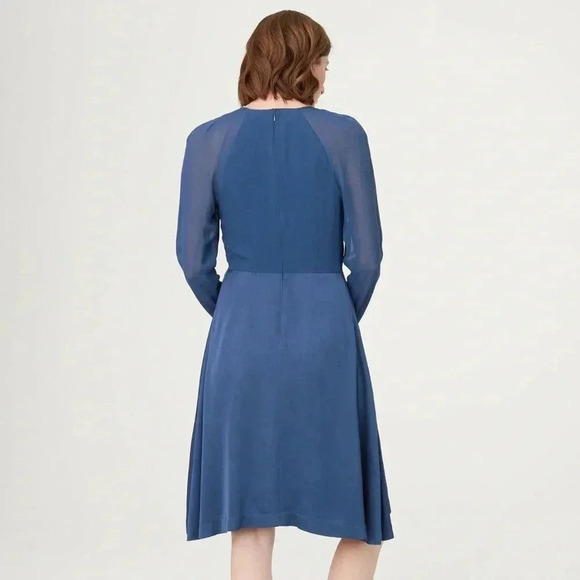 Club Monaco - Rokinsa Blue Silk Dress - Picture 3 of 10